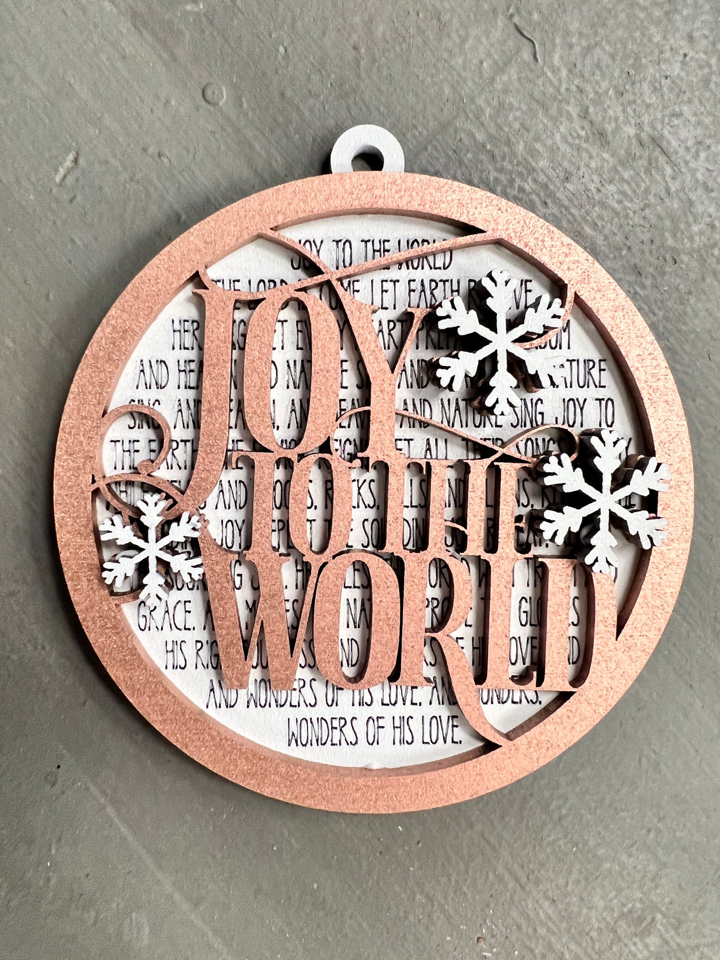 Joy to the World Ornament SVG Laser Ready File