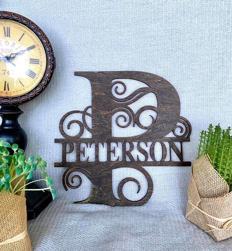 Personalized Split Letter Monogram