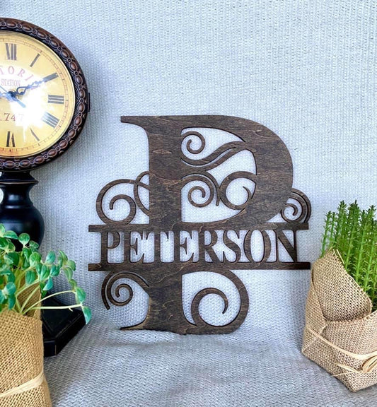 Personalized Split Letter Monogram