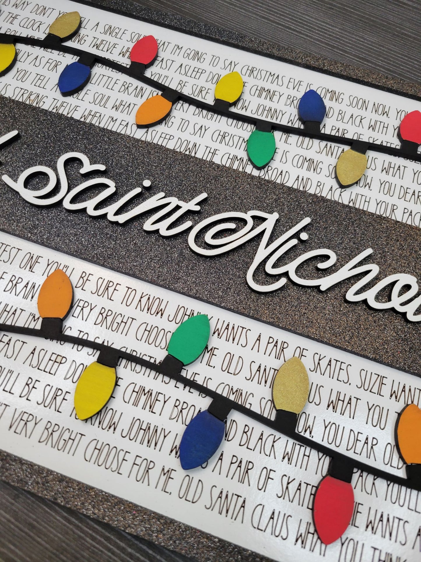 Layered Christmas Carol: Jolly Old Saint Nichiolas SVG File Laser Ready