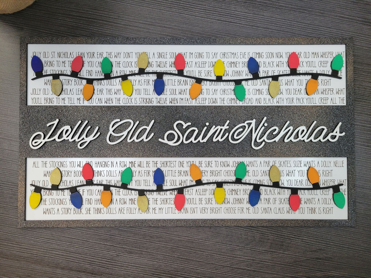 Layered Christmas Carol: Jolly Old Saint Nichiolas SVG File Laser Ready