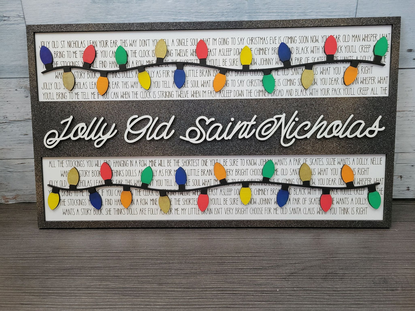 Layered Christmas Carol: Jolly Old Saint Nichiolas SVG File Laser Ready