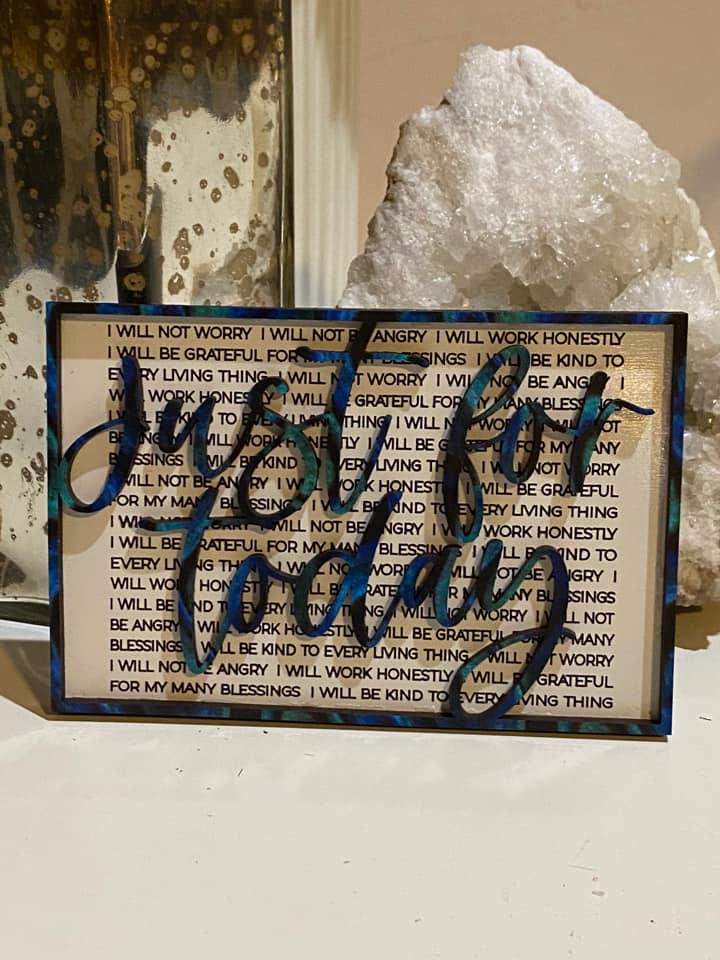 Just for Today: Laser Cut Wood Wall Decor