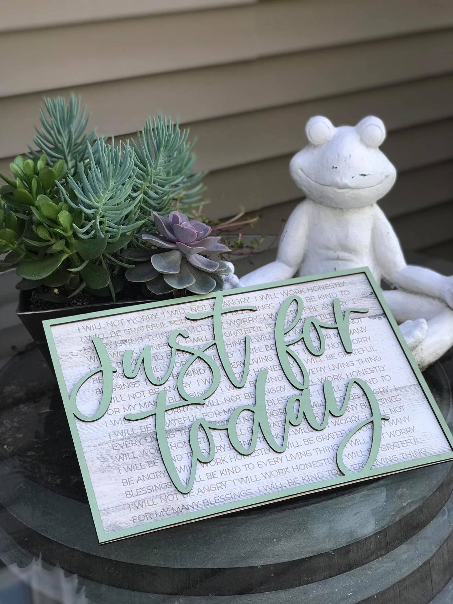 Just for Today: Laser Cut Wood Wall Decor