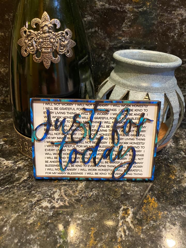 Just for Today: Laser Cut Wood Wall Decor