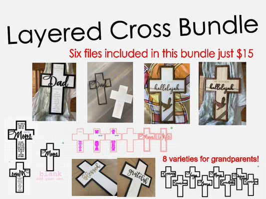 CROSS Bundle SVG DIgital File Laser Glowforge