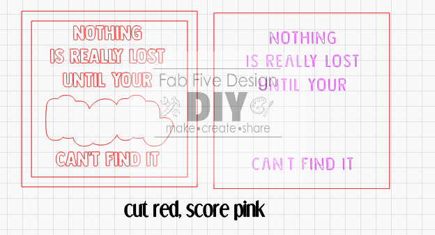 Layered Words Mini SIgns: Nothing is Ever Lost Until Your Mom Can't Find It