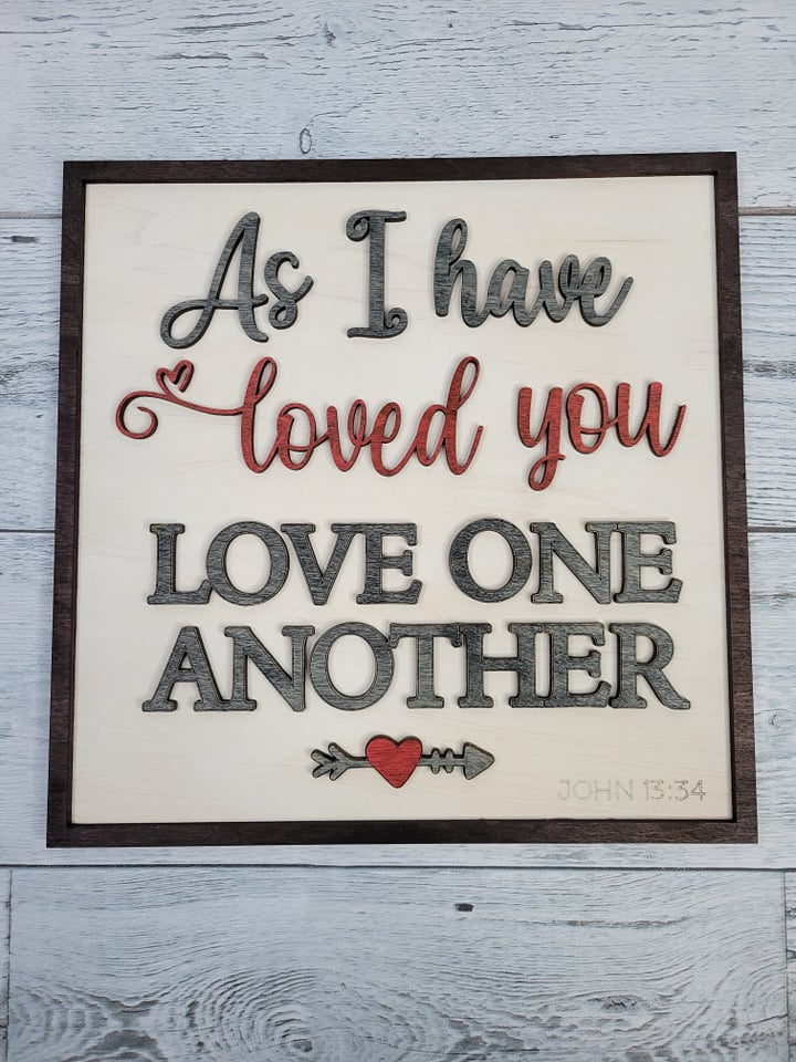 BUNDLE Set of 4 Valentine Love Scripture SVG Laser Ready Files Layered Wood Cut Designs