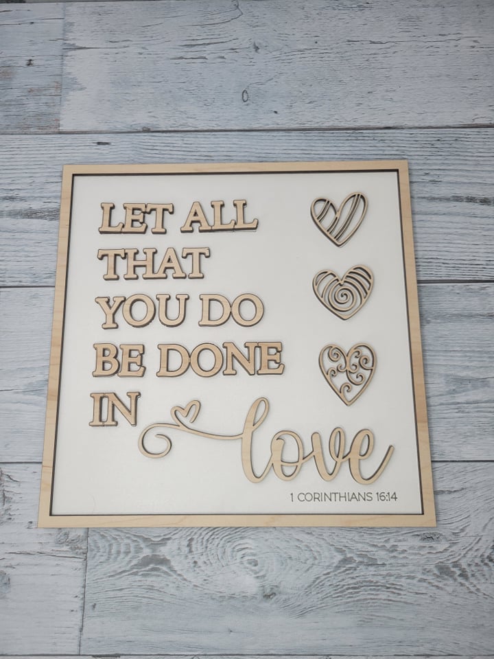 Wholesale Layered Signs, Laser Cut Wood