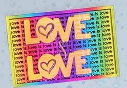Layered Sign and Keychains: LOVE is LOVE SVG File Laser Ready Glowforge