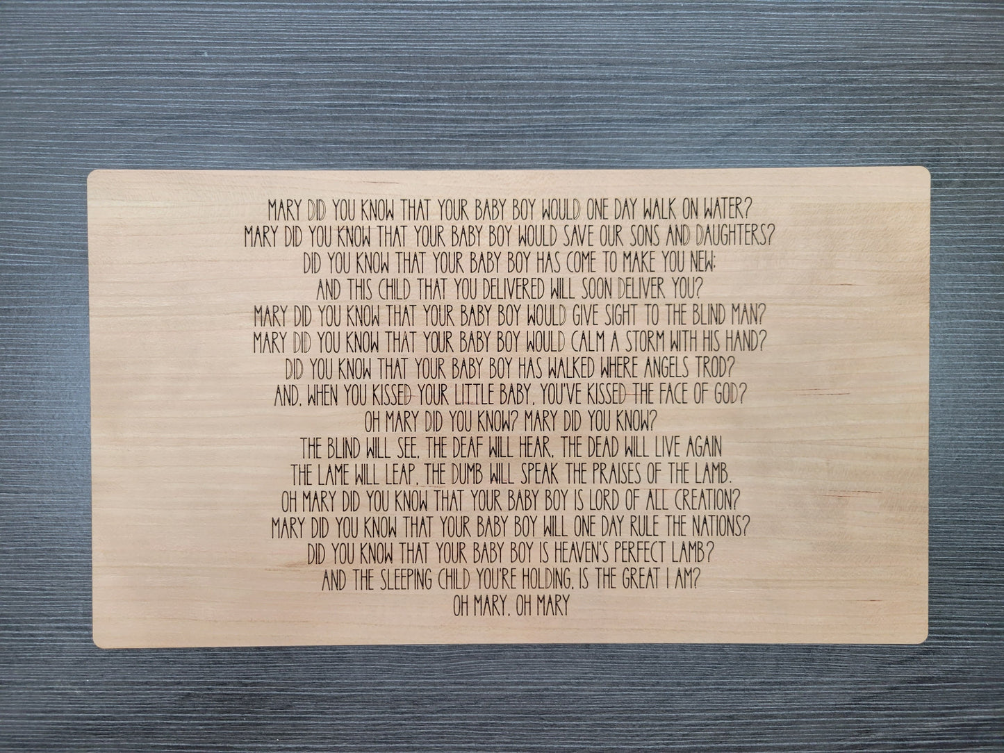 Layered Christmas Carol: Mary Did You Know SVG File Laser Glowforge Ready