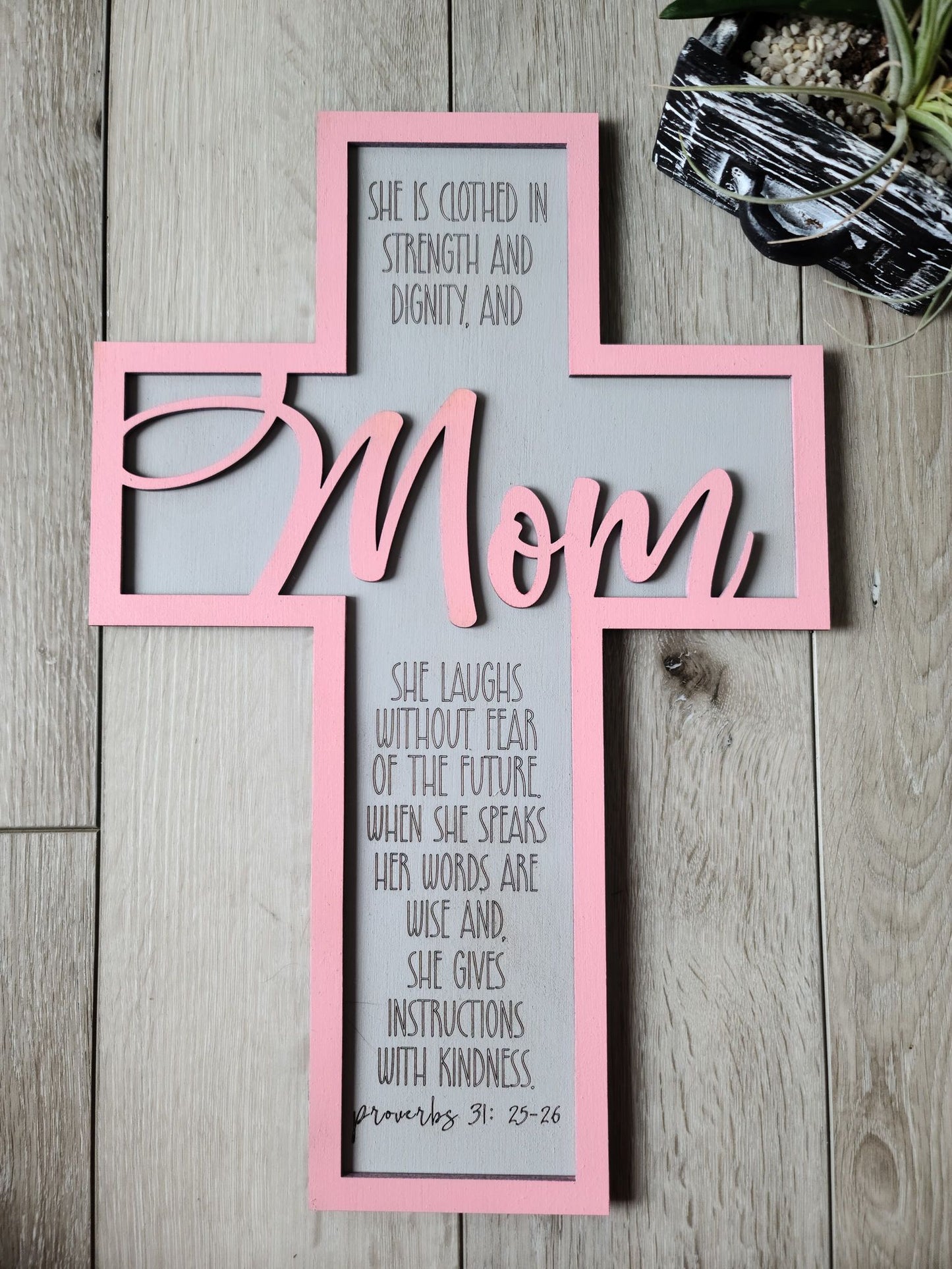Cross: Mom Memorial THREE Options Blank Cross included SVG File Laser Ready Glowforge