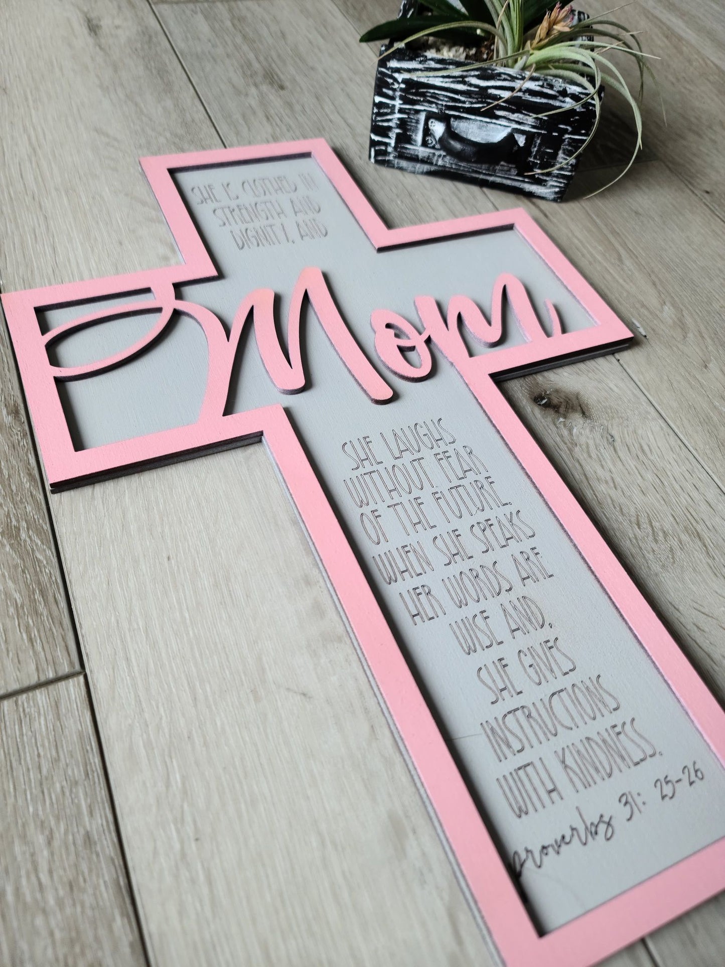 Cross: Mom Memorial THREE Options Blank Cross included SVG File Laser Ready Glowforge