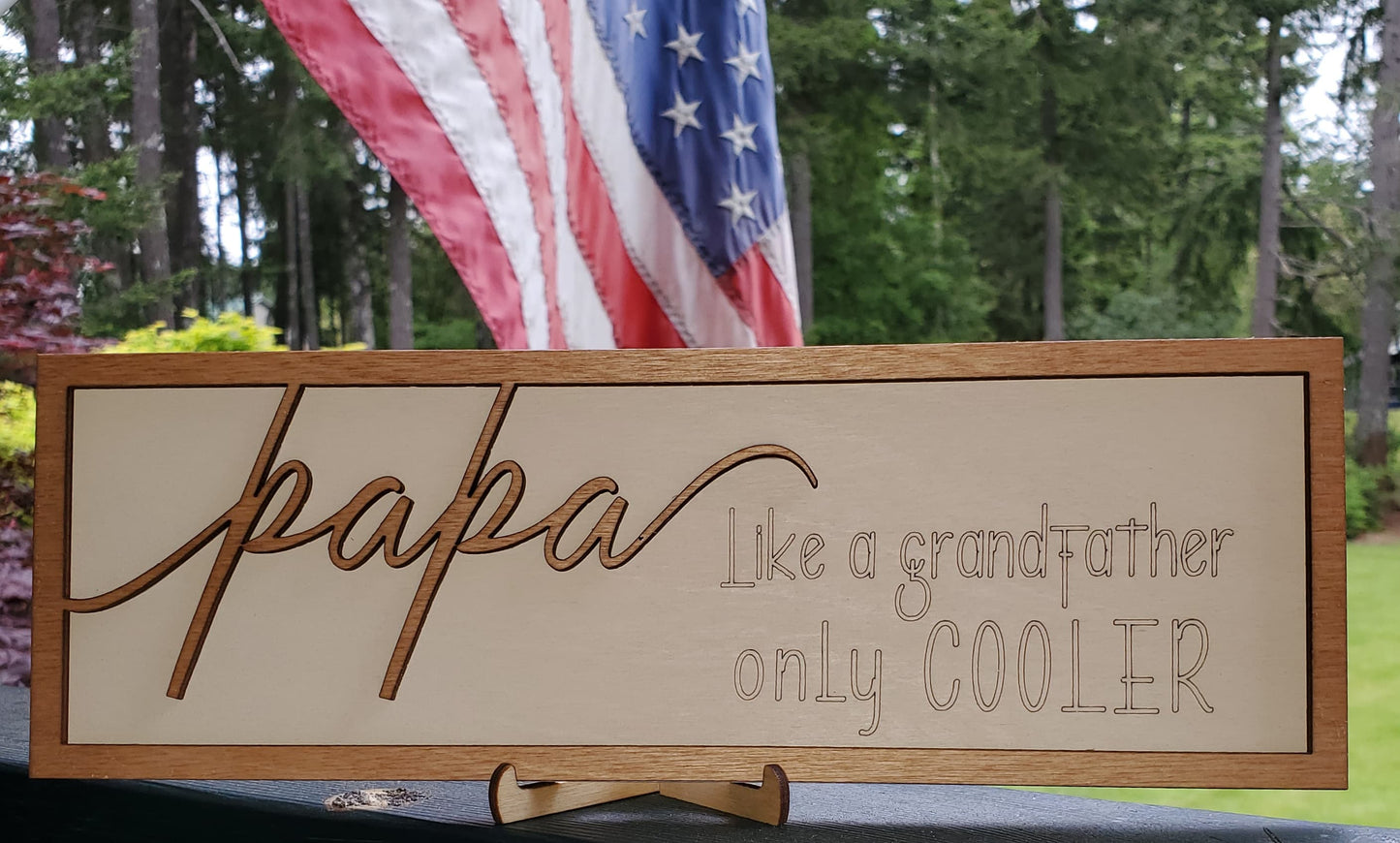 Celebrating Grandfathers SVG Laser ready files BUNDLE Glowforge Father's Day