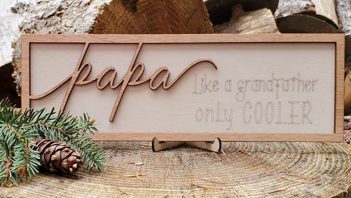 Celebrating Grandfathers SVG Laser ready files BUNDLE Glowforge Father's Day