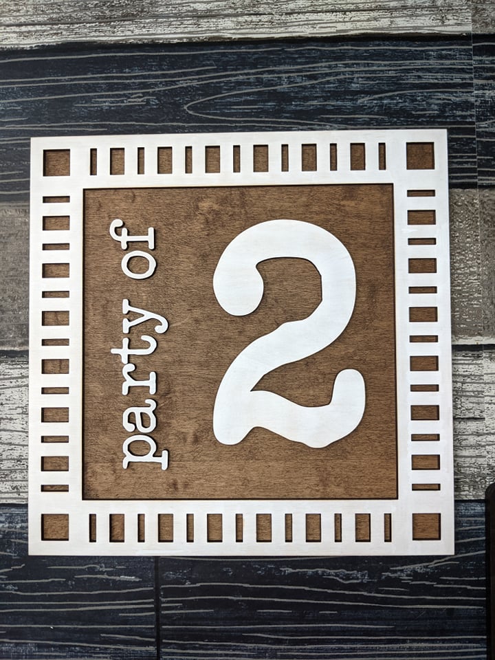 Set of 3 Decorative Frames + Party of Family Sign Options SVG Laser Ready File