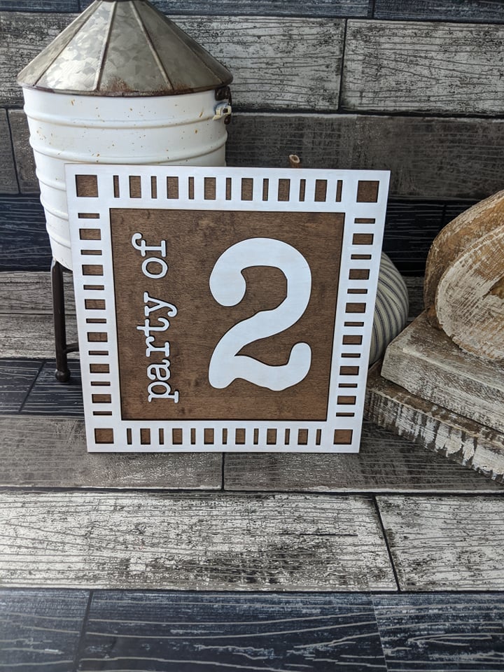 Set of 3 Decorative Frames + Party of Family Sign Options SVG Laser Ready File