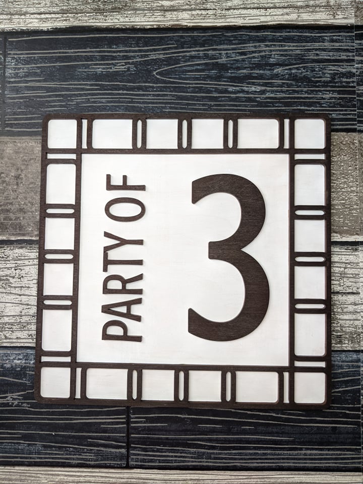 Set of 3 Decorative Frames + Party of Family Sign Options SVG Laser Ready File