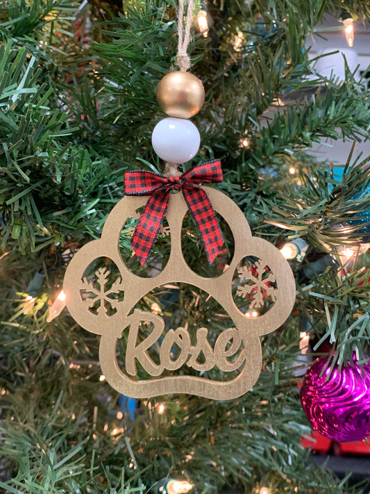 Personalized Holiday Paw Print