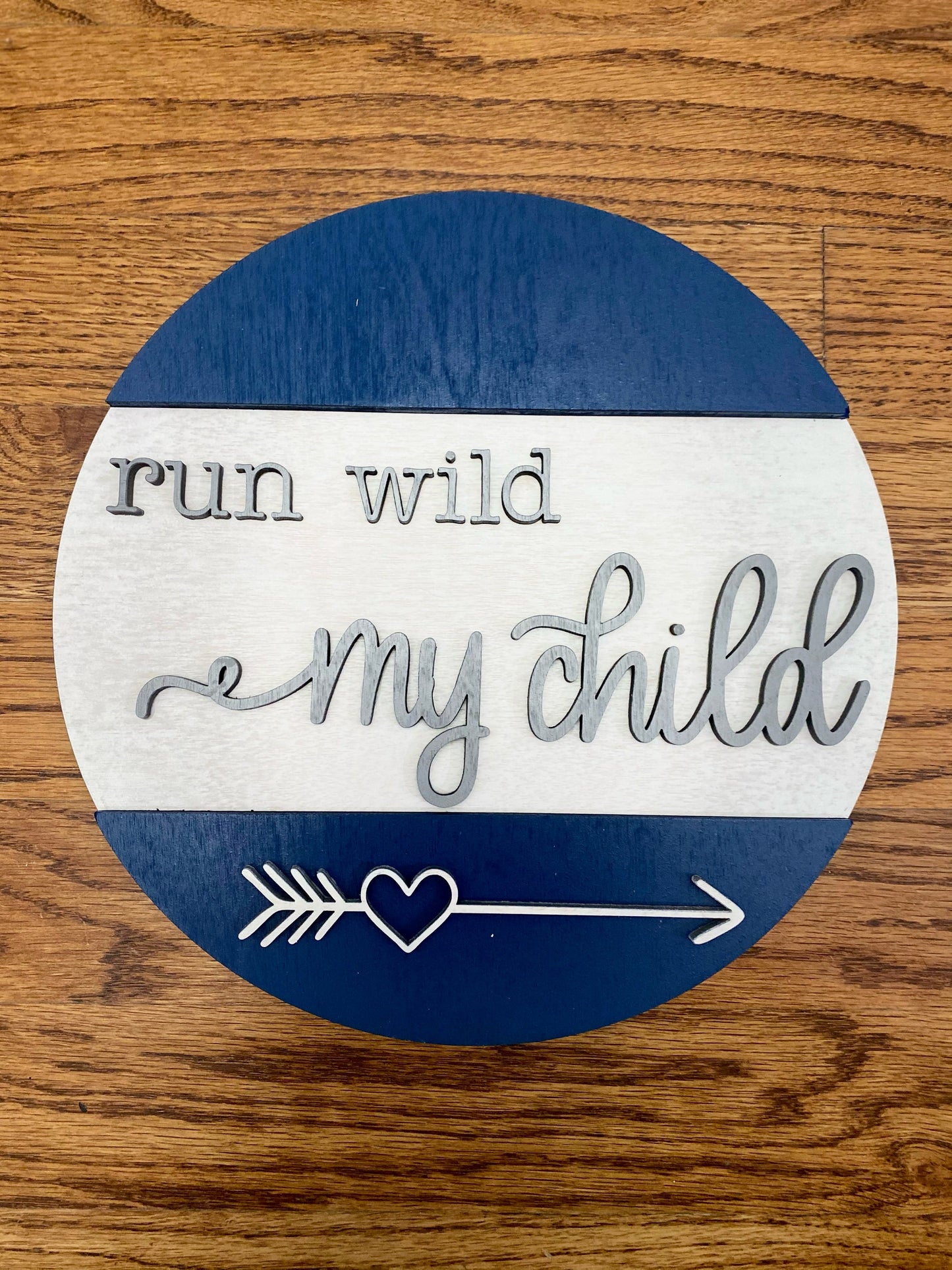 Run Wild and Be Brave Set of Round Wall Decor