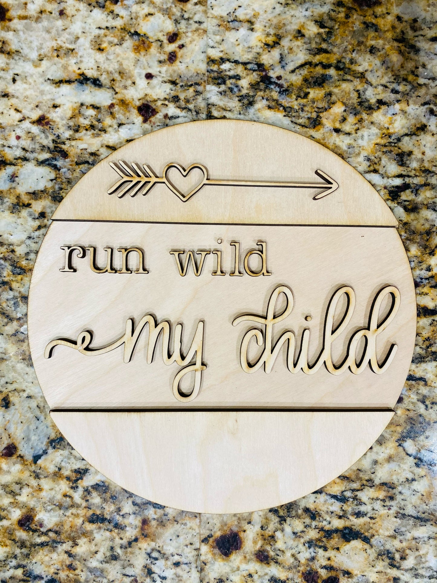 Run Wild and Be Brave Set of Round Wall Decor