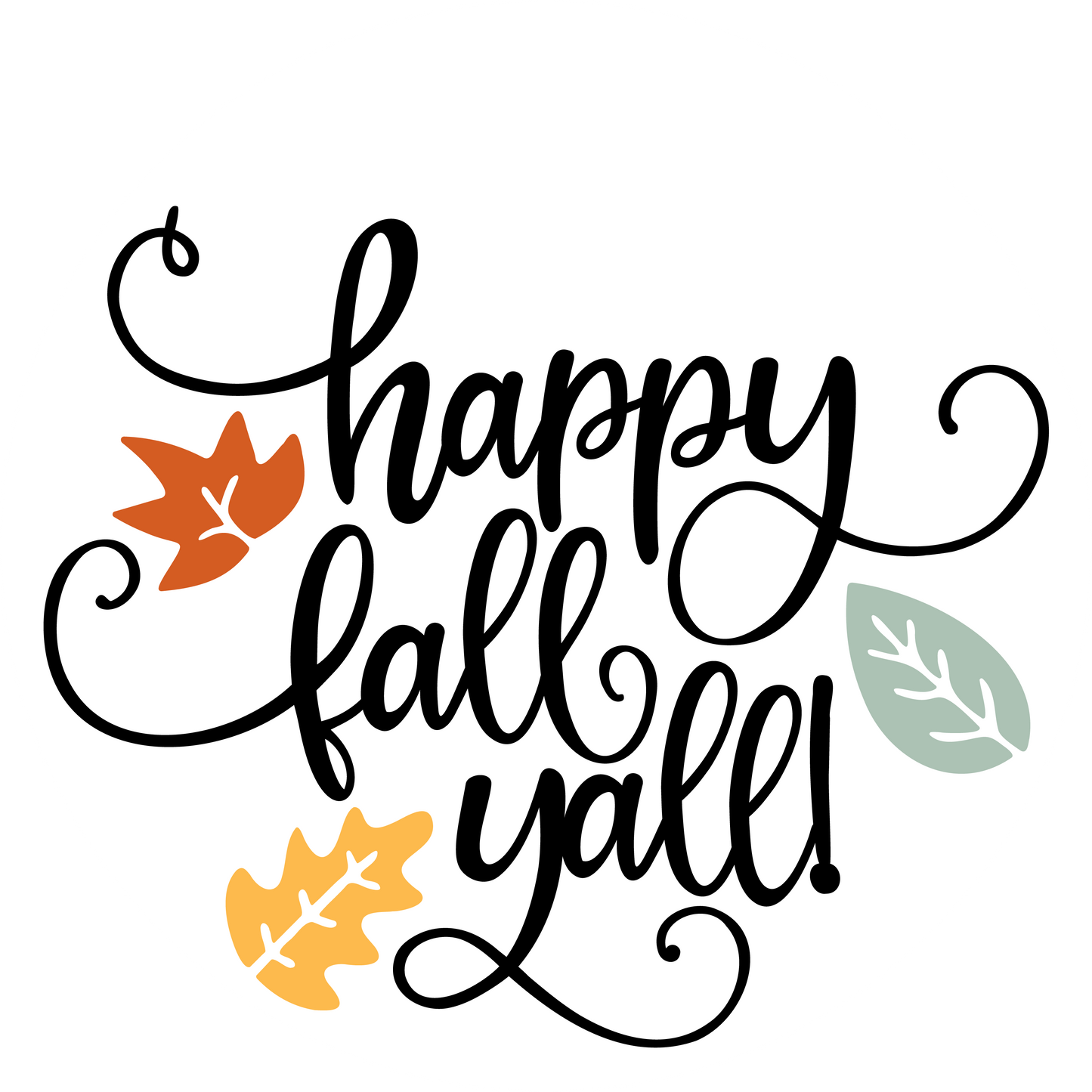 Happy Fall Ya'll Round Door Hanger