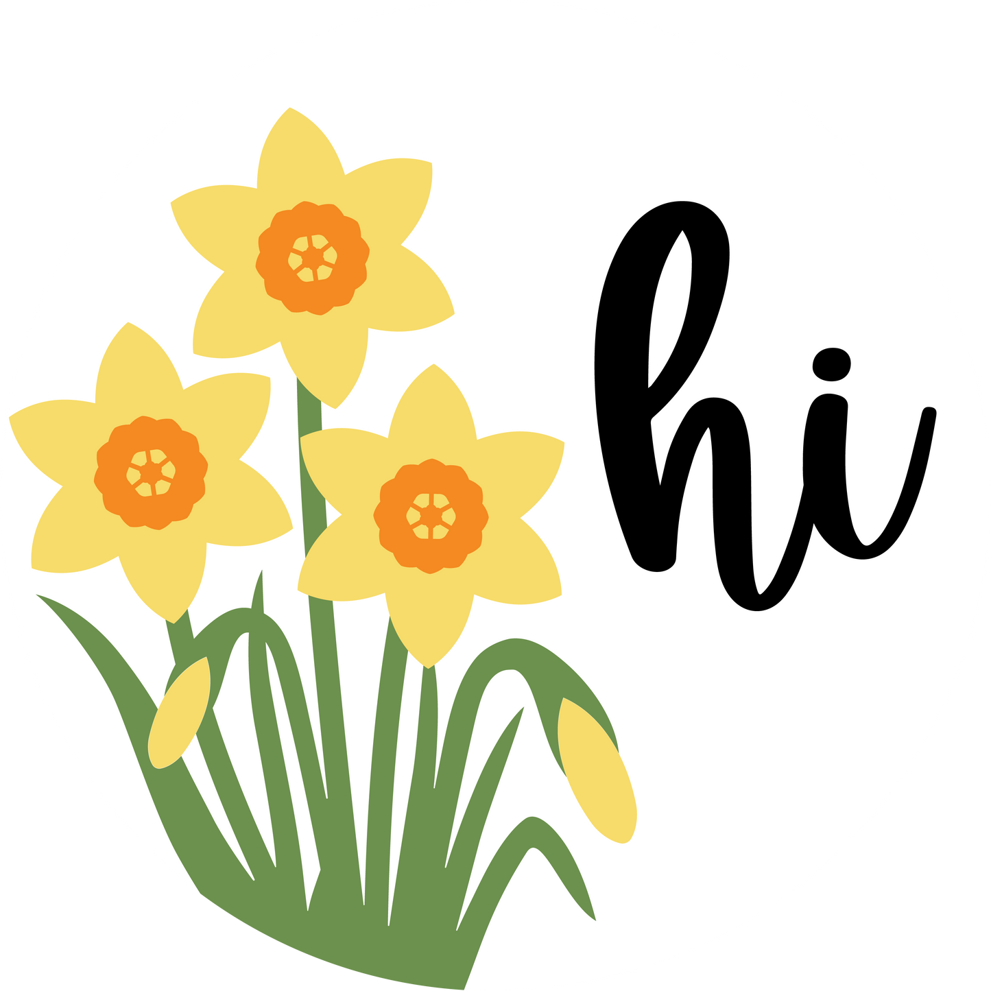 Spring Daffodil Hi Door Hanger