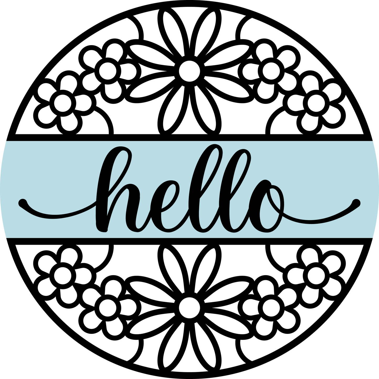 Hello Flowers Door Hanger