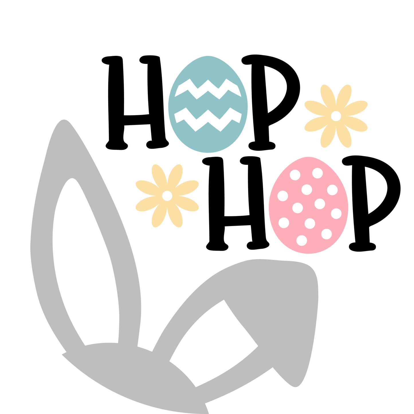 Hop Hop Bunny Ears Door Hangers