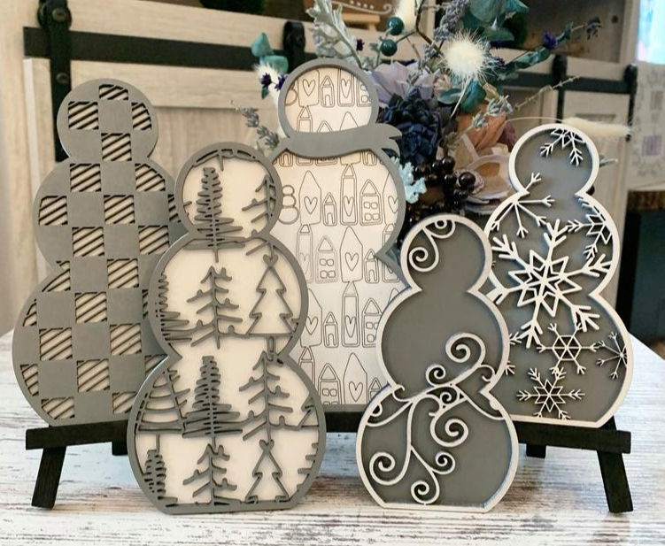 Standing Set of Snowmen