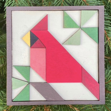 Cardinal Wooden Barn Quilt DIY Kit