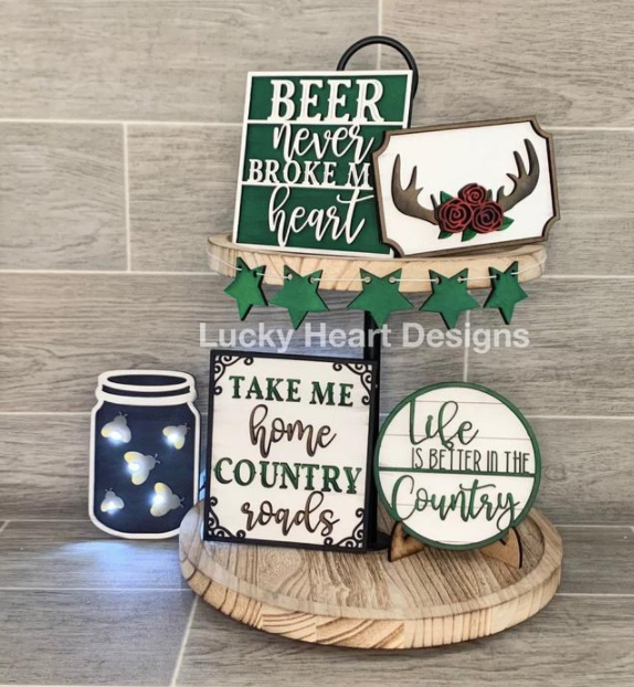Country Life Tiered Tray