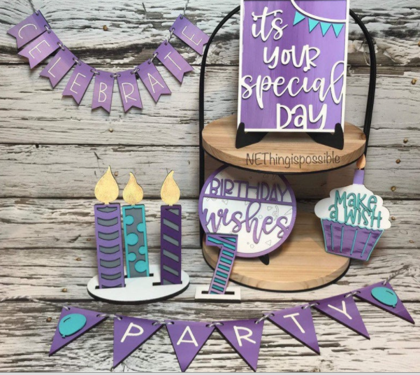 Happy Birthday Tiered Tray Kit