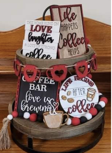 Coffee Lover's Tiered Tray