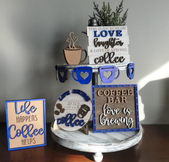 Coffee Lover's Tiered Tray