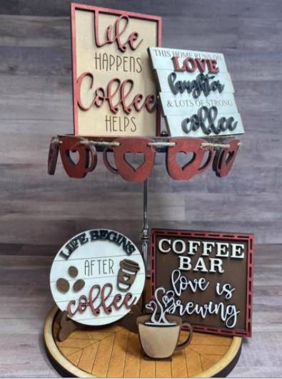 Coffee Lover's Tiered Tray