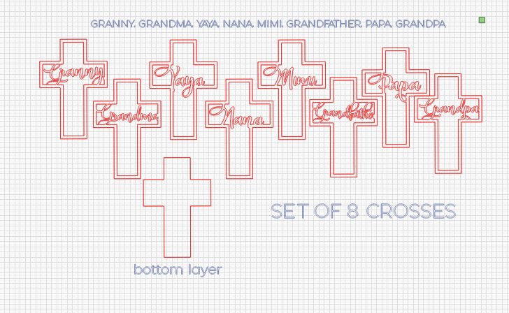 CROSS Bundle SVG DIgital File Laser Glowforge
