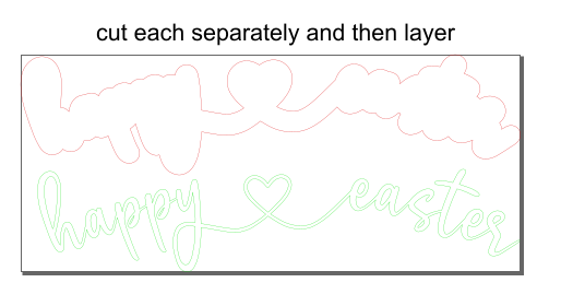 Happy Easter LAYERED banner SVG File Glowforge Laser File