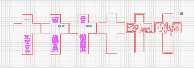 Cross: Mom Memorial THREE Options Blank Cross included SVG File Laser Ready Glowforge