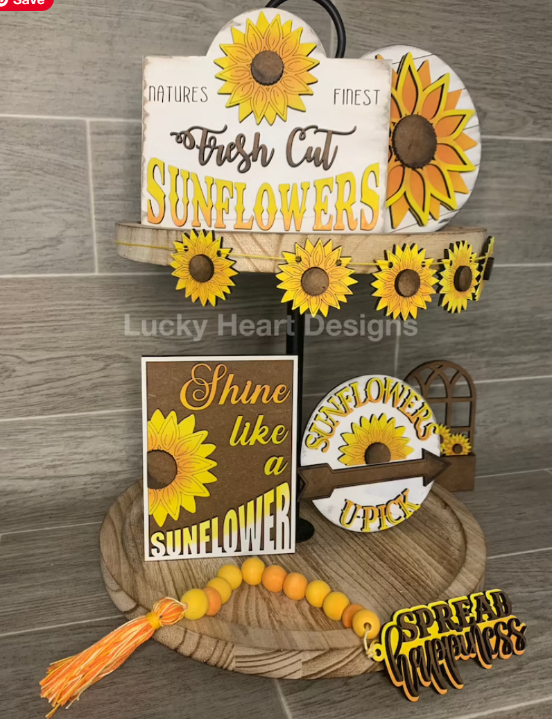 Sunflower Tiered Tray