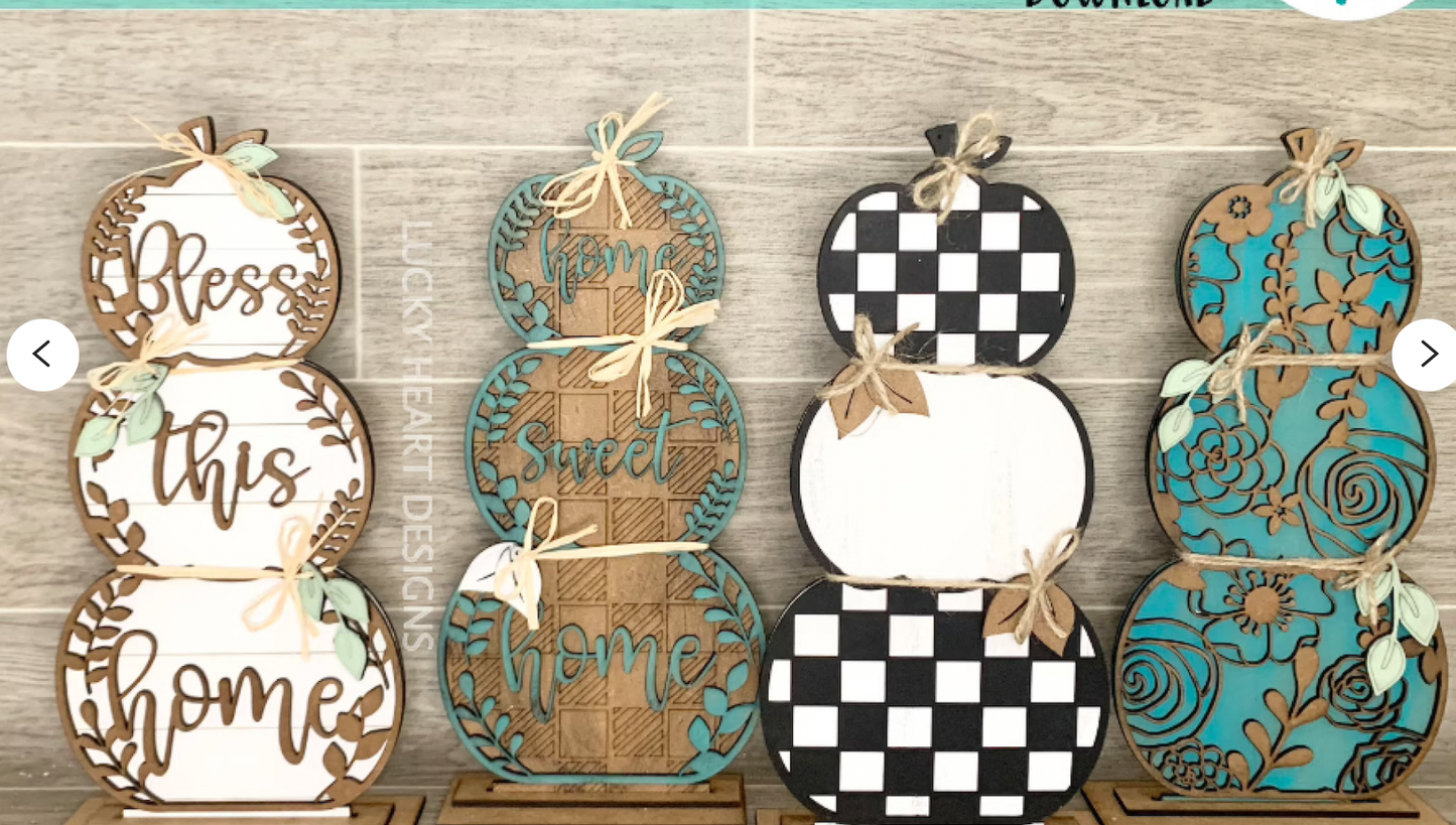 Standing Stacked Pumpkins, 48" XL