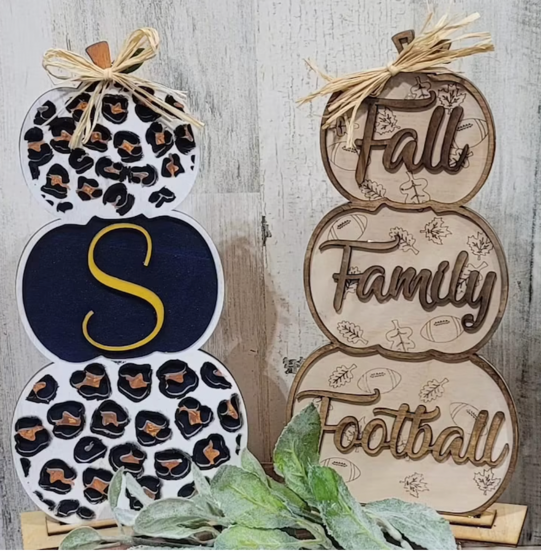 Standing Stacked Pumpkins, 48" XL