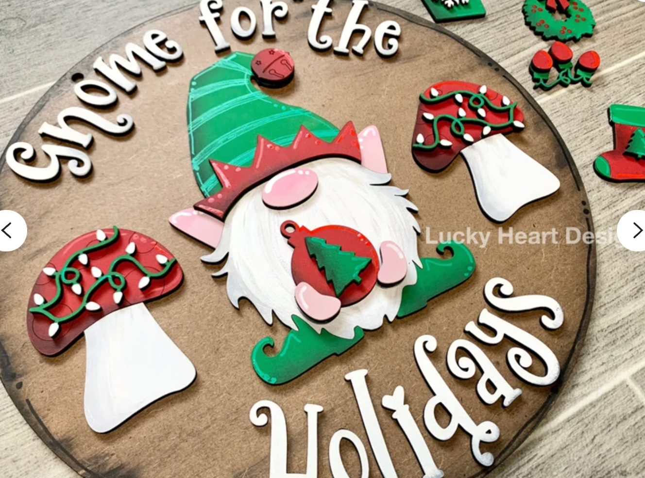 Gnome for the Holidays Door Hanger