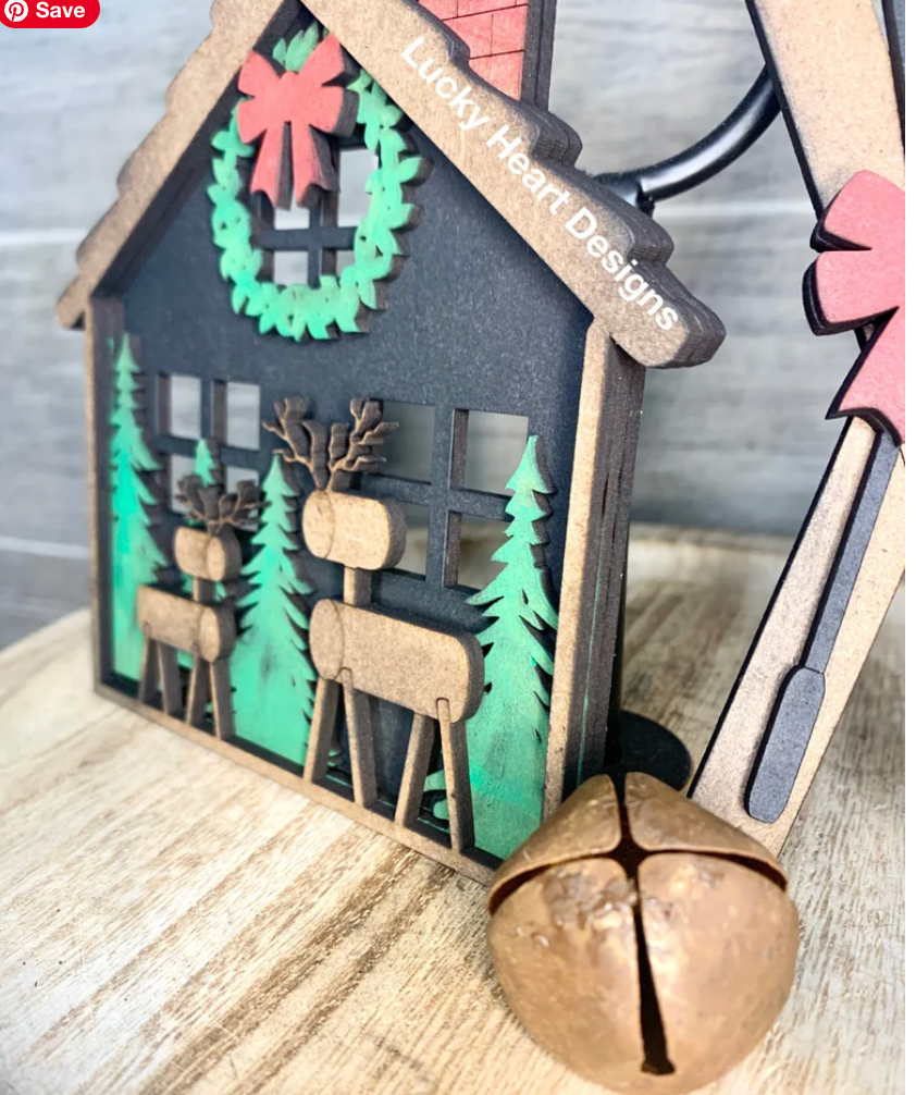 Rustic Plaid Christmas Tiered Tray Kit