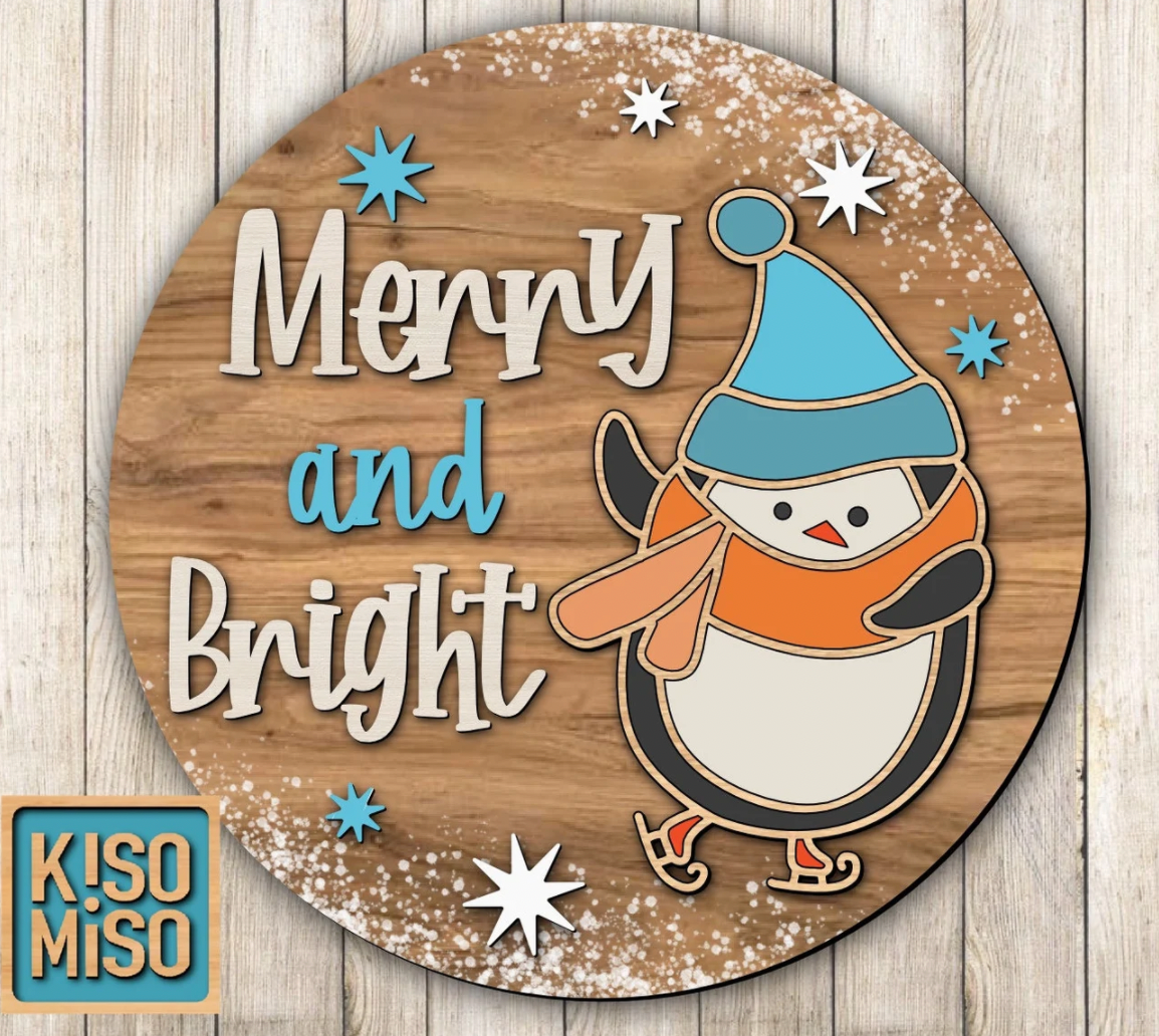 Merry & Bright Door Hanger