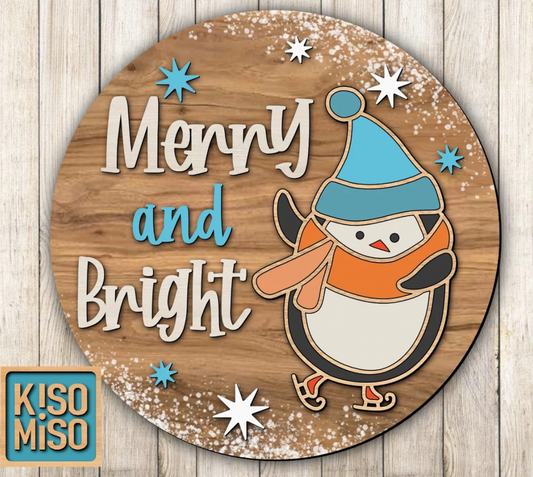 Merry & Bright Door Hanger