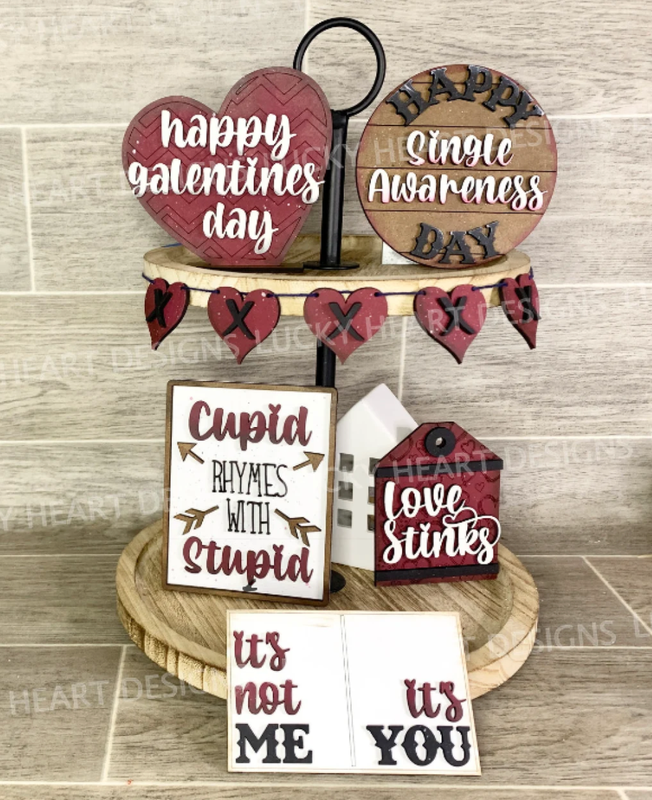 Galentines Anti-Valentine Tiered Tray Kit