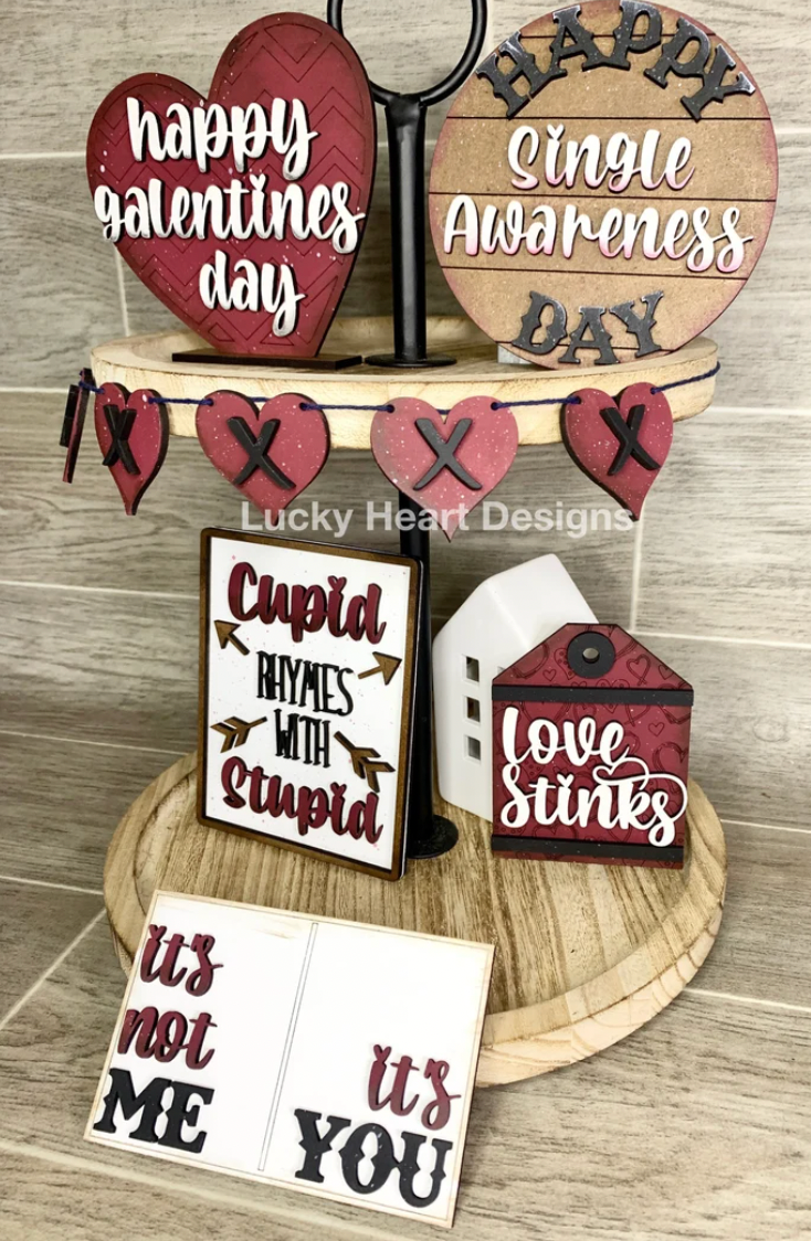 Galentines Anti-Valentine Tiered Tray Kit