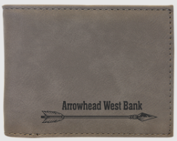 Custom Engraved Leather Wallet with ID Flap
