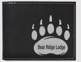 Custom Engraved Leather Wallet with ID Flap